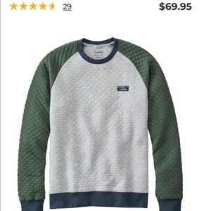 LL Bean Quilted Sweatshirt - Size Large